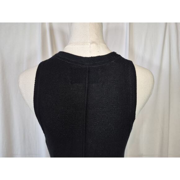 Brochu Walker Black Ribbed Sleeveless Cotton Blend Top Small - Picture 9 of 11